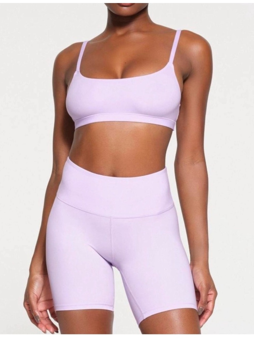 SKIMS Lavender High-Waist Bike Shorts